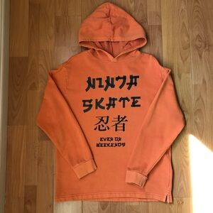 New WOT Crazy 8 Ninja Skate Orange Hoodie for kids size XL 14-16